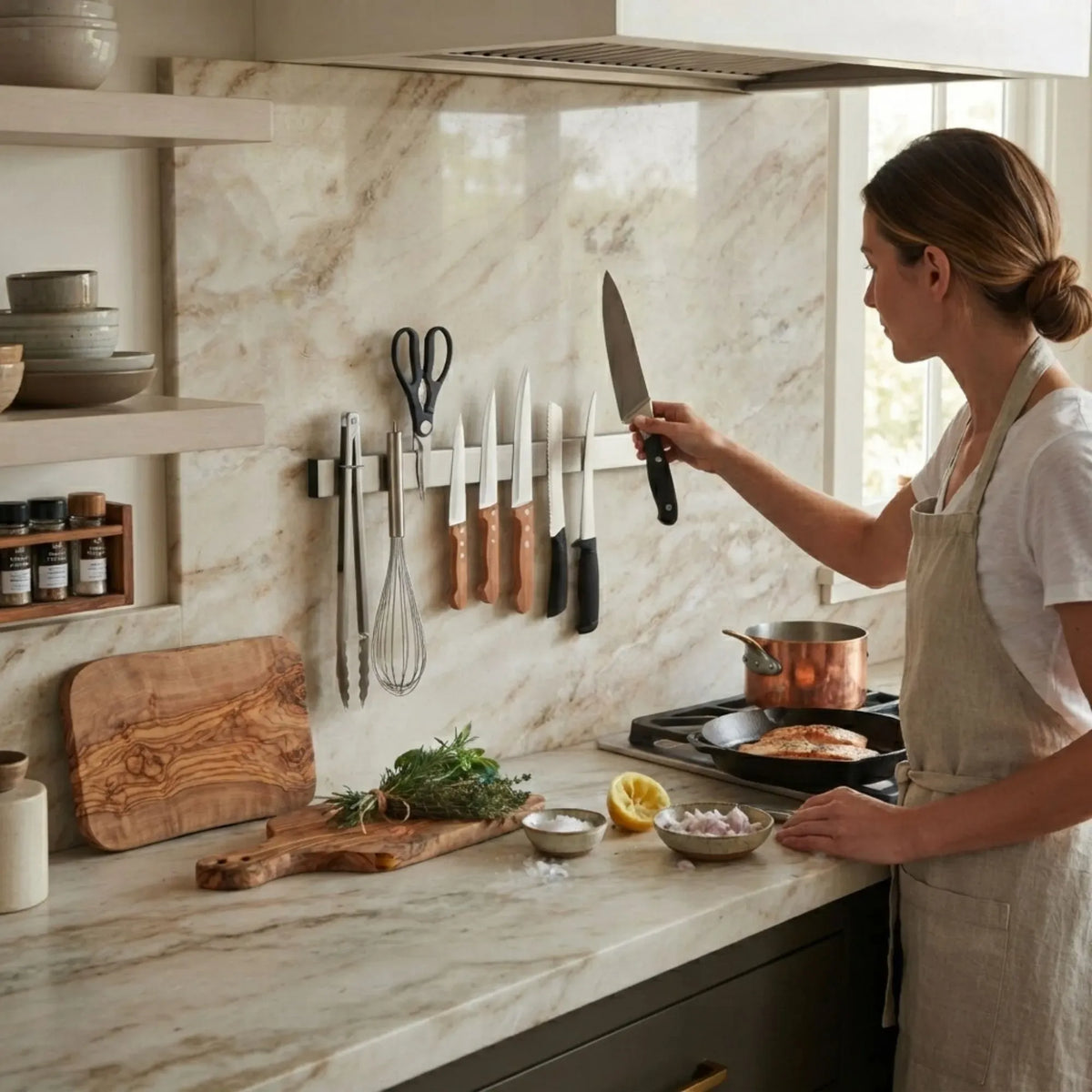 Magnetic Knife Strip 60cm Stainless Steel Wall Rack - Grey