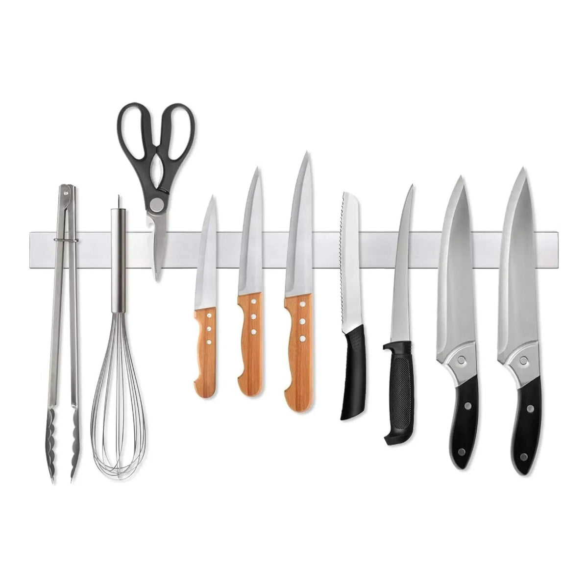 Magnetic Knife Strip 40cm Stainless Steel Wall Rack - Grey