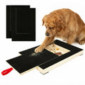 Dog Nail Scratch Board with Treat Drawer and Replaceable Sandpaper - Natural Wood