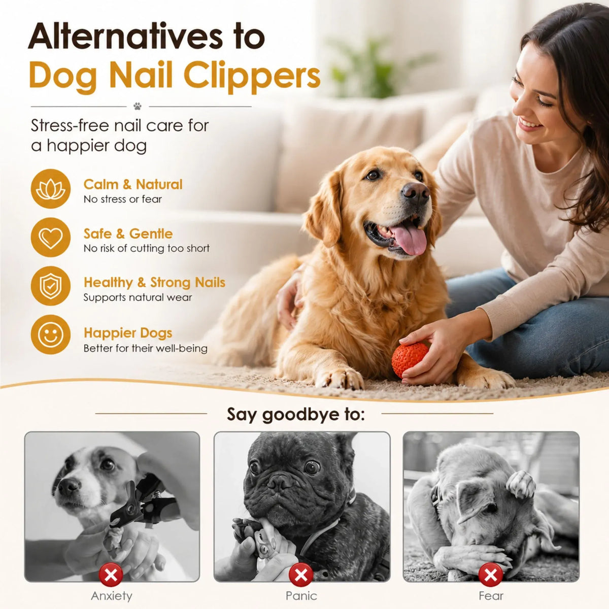 Dog Nail Scratch Board with Treat Drawer and Replaceable Sandpaper - Natural Wood