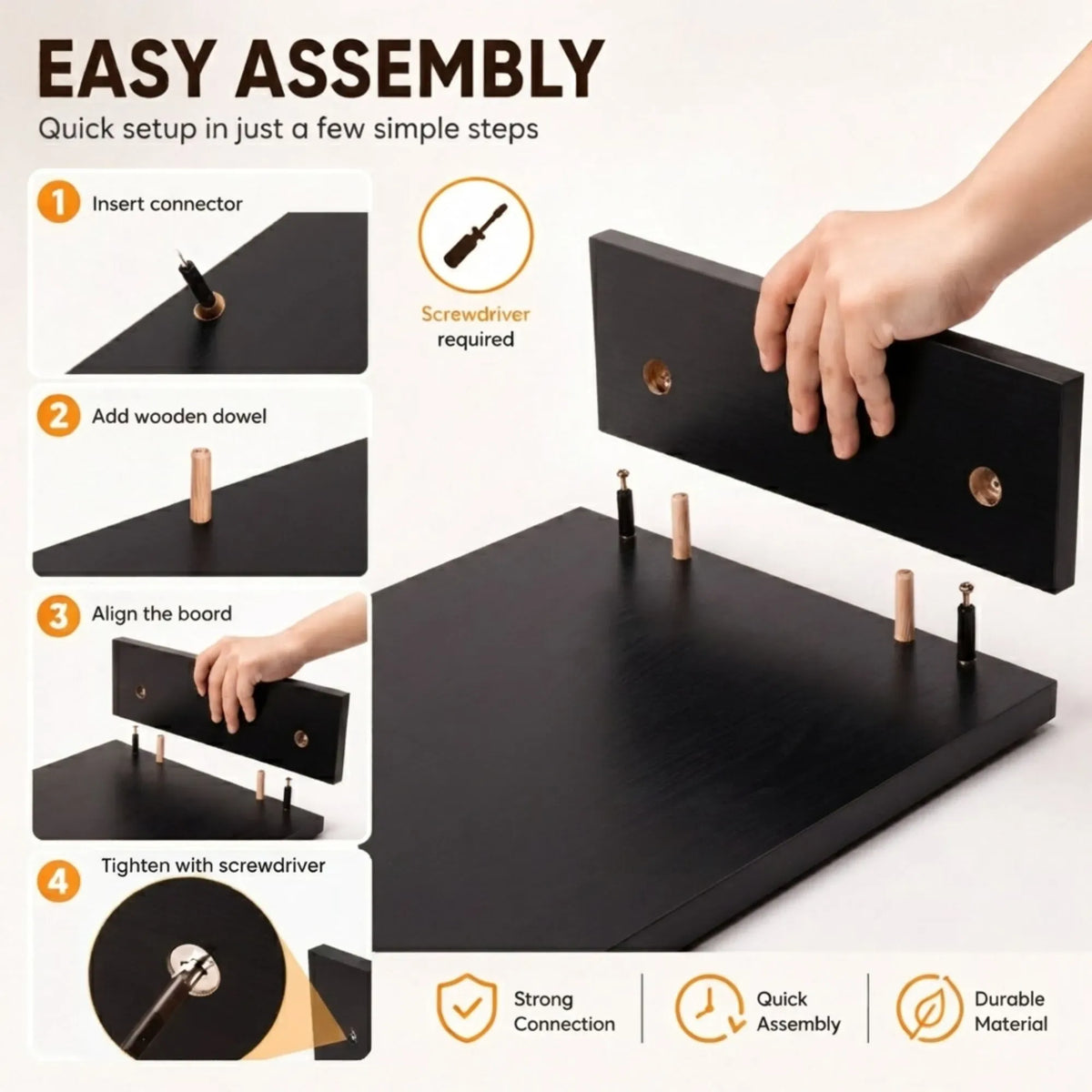 Dual Monitor Stand Riser Adjustable Length and Angle - Black