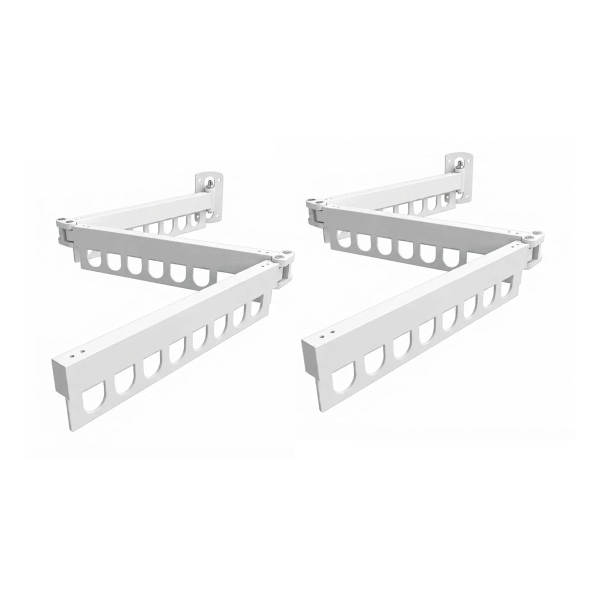 2-Pack Wall Mounted Tri-Fold Clothes Drying Rack - Black