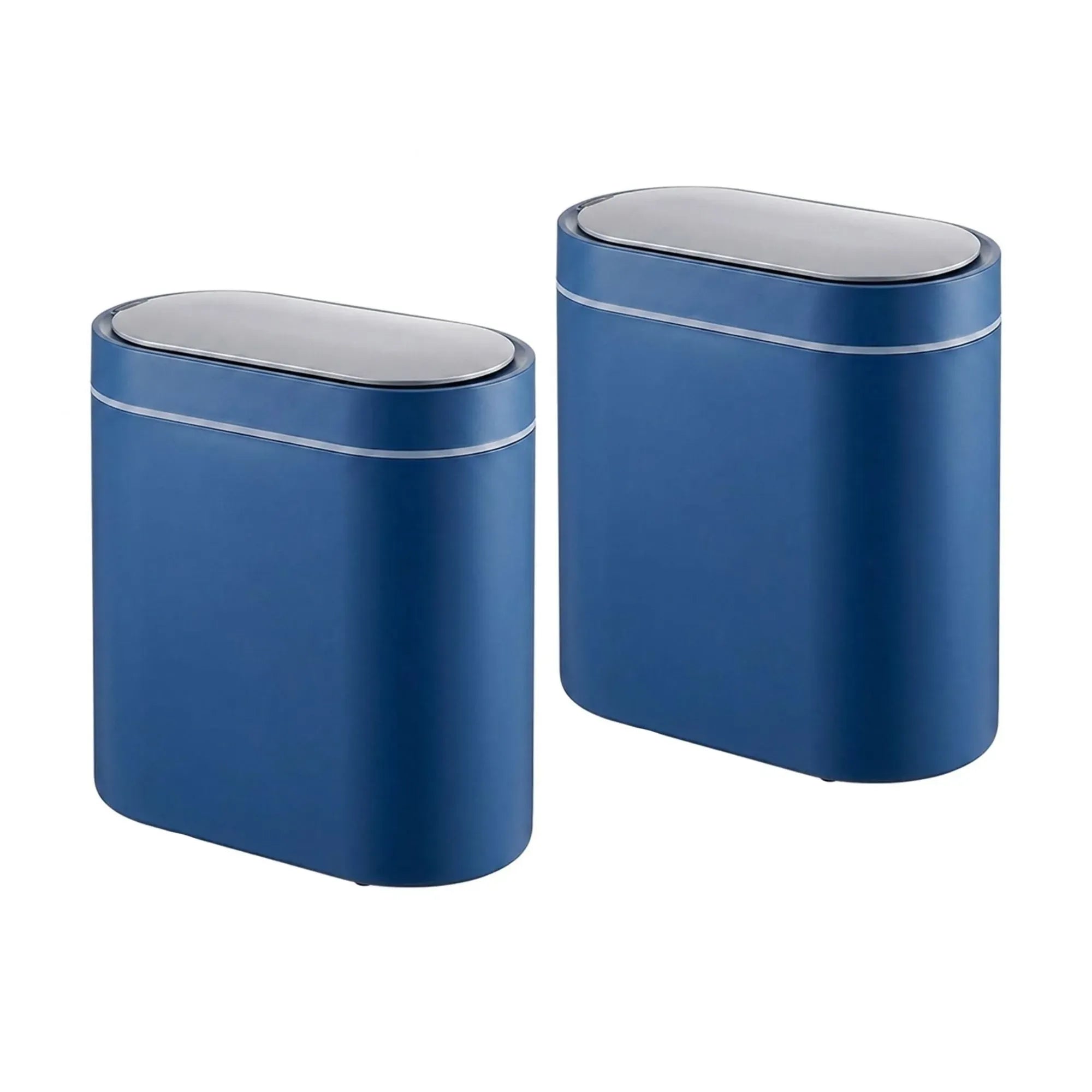 2-Pack Motion Sensor Touchless Trash Can 7L Slim Smart Bin - Blue