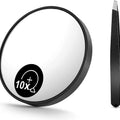10X Magnifying Mirror and Eyebrow Tweezers Travel Kit