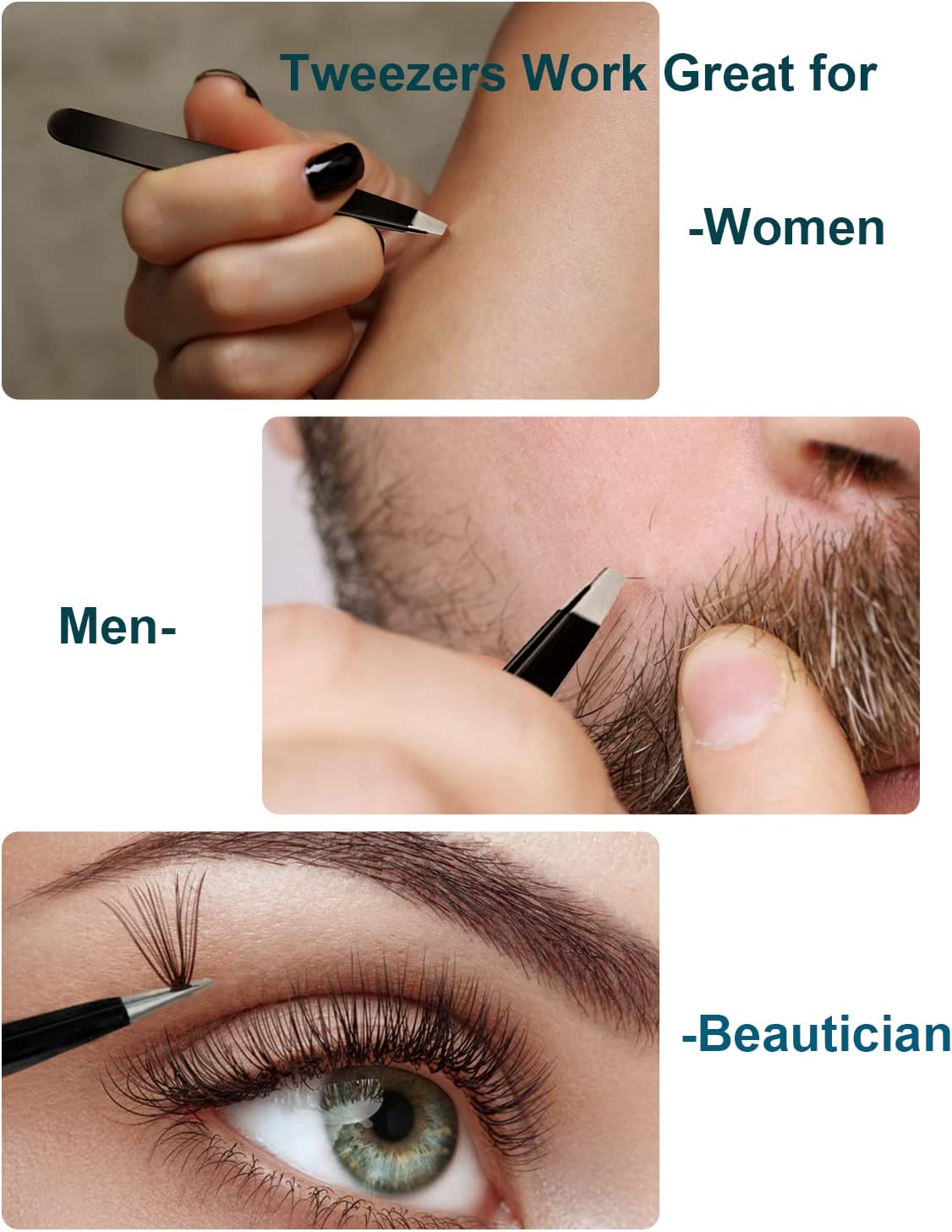 10X Magnifying Mirror and Eyebrow Tweezers Travel Kit