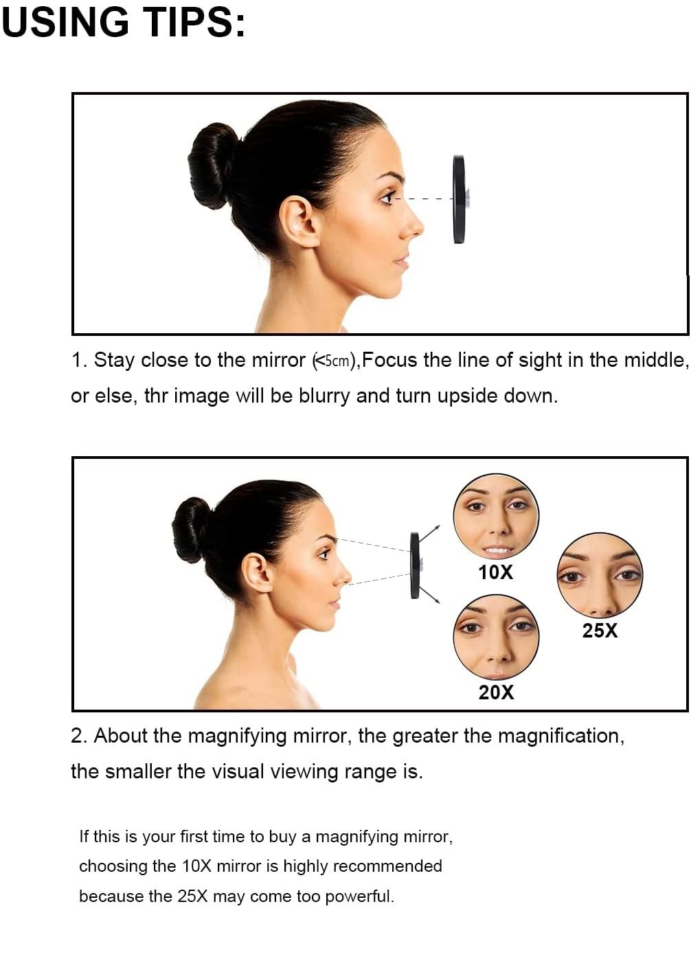 10X Magnifying Mirror and Eyebrow Tweezers Travel Kit