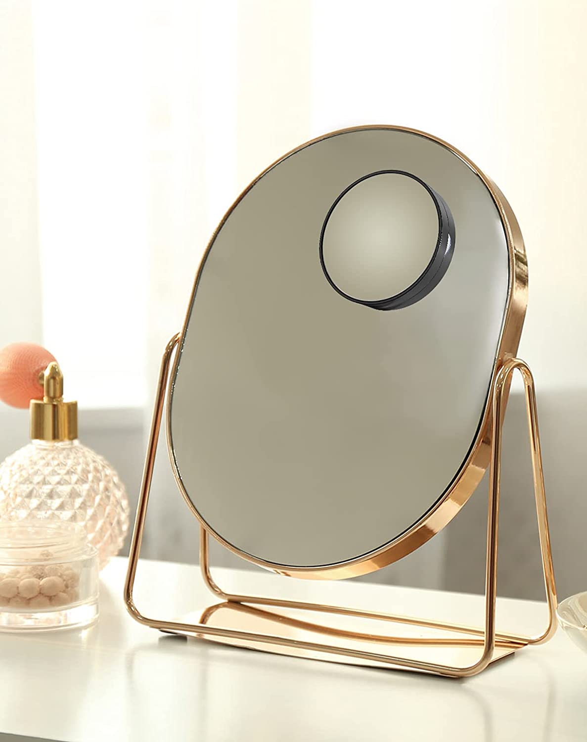 10X Magnifying Mirror and Eyebrow Tweezers Travel Kit