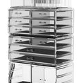 Makeup Cosmetic Organizer Storage with 12 Drawers and Display Boxes - Clear