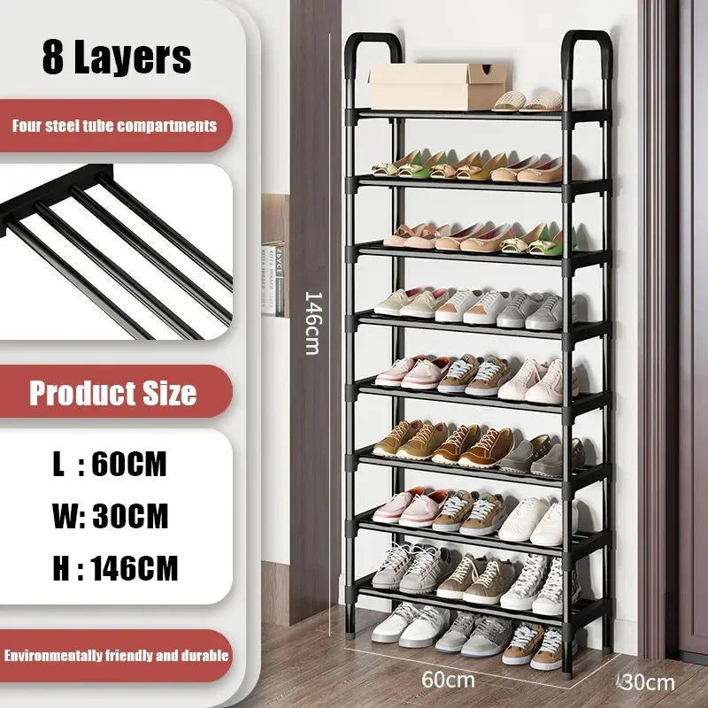 8-Layer Multi-Function Space-Saving Shoe Rack