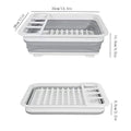Foldable Kitchen Dish Rack with Storage Tray