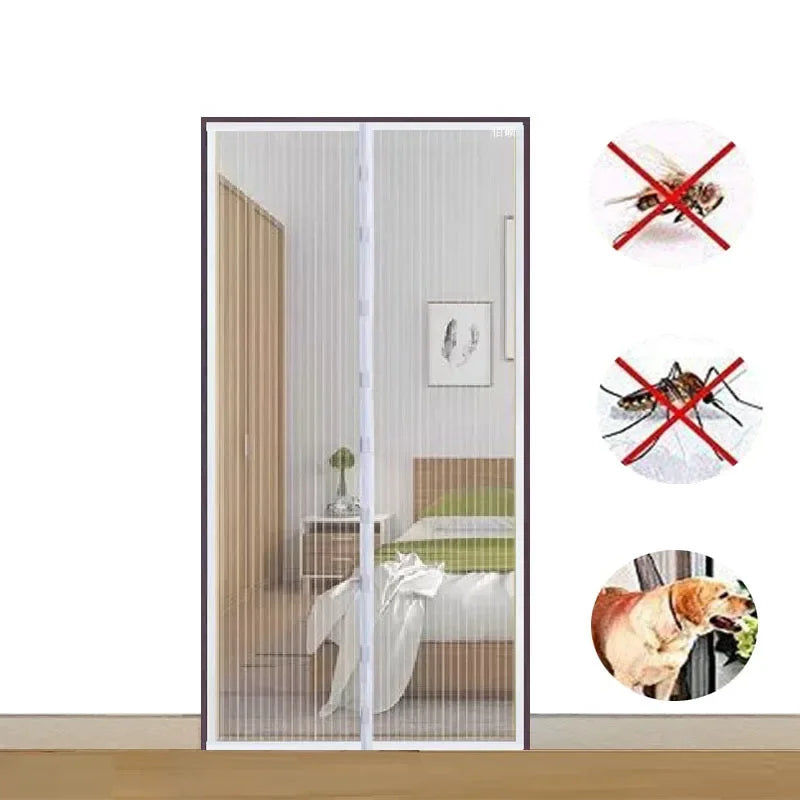 Magnetic Mosquito Net Door Screen 80x210cm - White