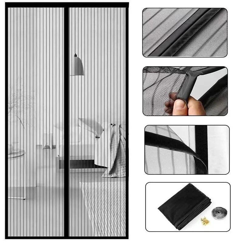 Magnetic Mosquito Net Door Screen 80x210cm - White