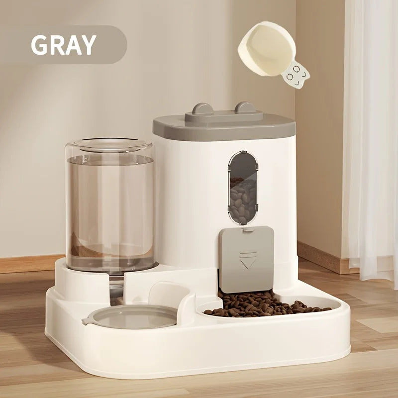 2-in-1 Automatic Cat Food and Water Dispenser