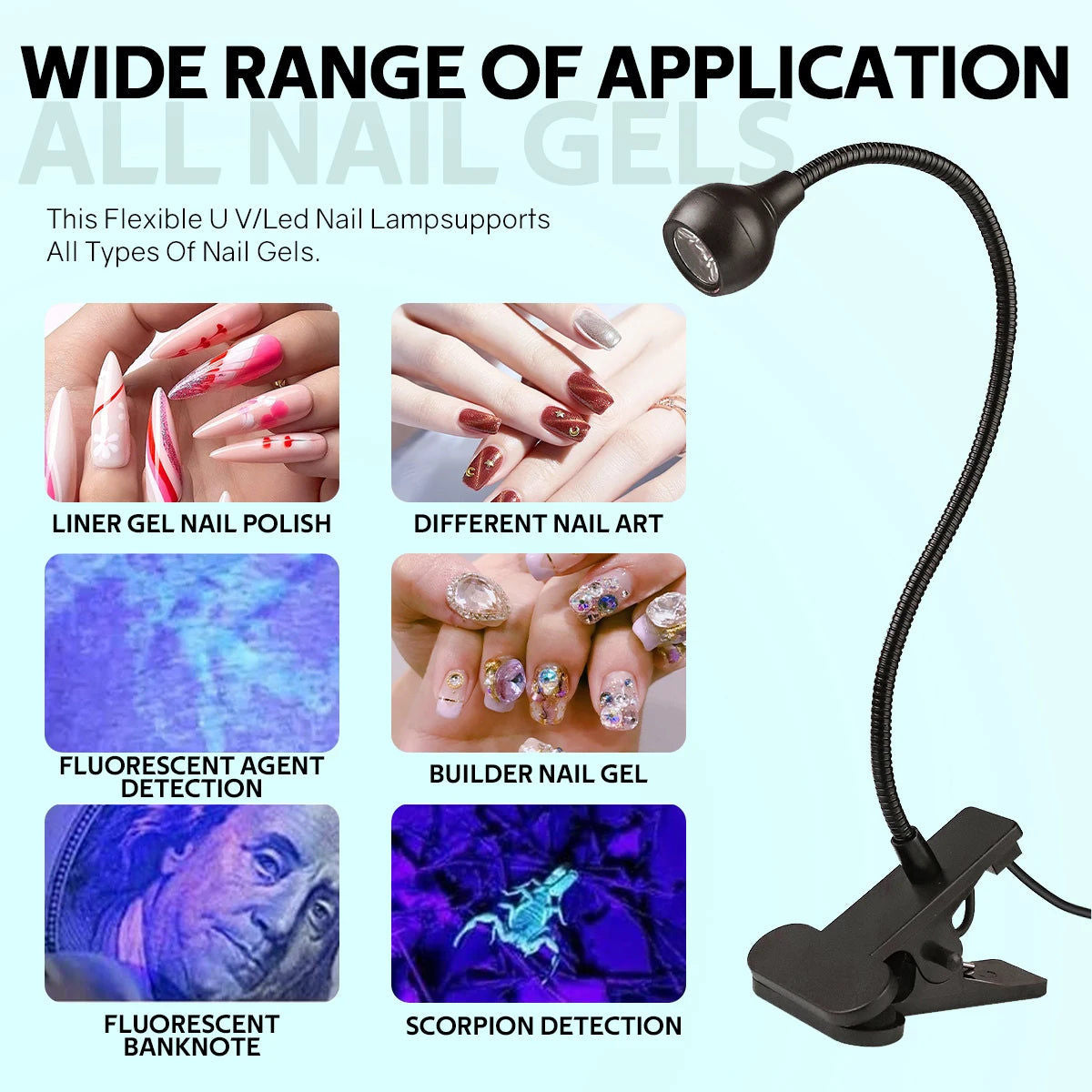 Portable UV LED Nail Lamp for Gel Polish Drying