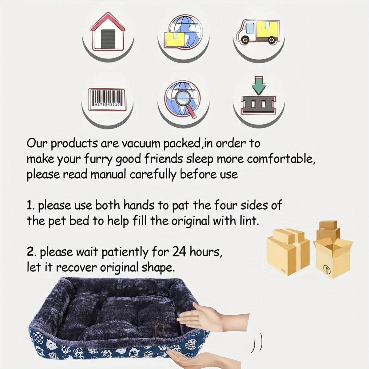 Pet Dog Bed Sofa Mat for Cats & Dogs Medium - Blue