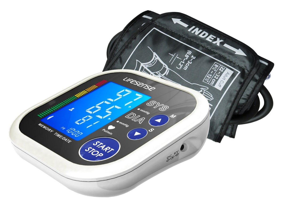 Digital Blood Pressure Monitor Kit with Soft Cuff and Backlit LCD