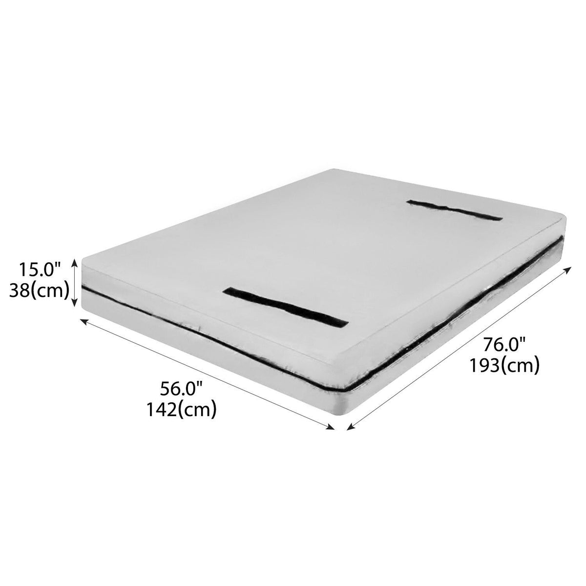 Double Mattress Storage Bag Heavy Duty Protector 192x38x142cm - Silver