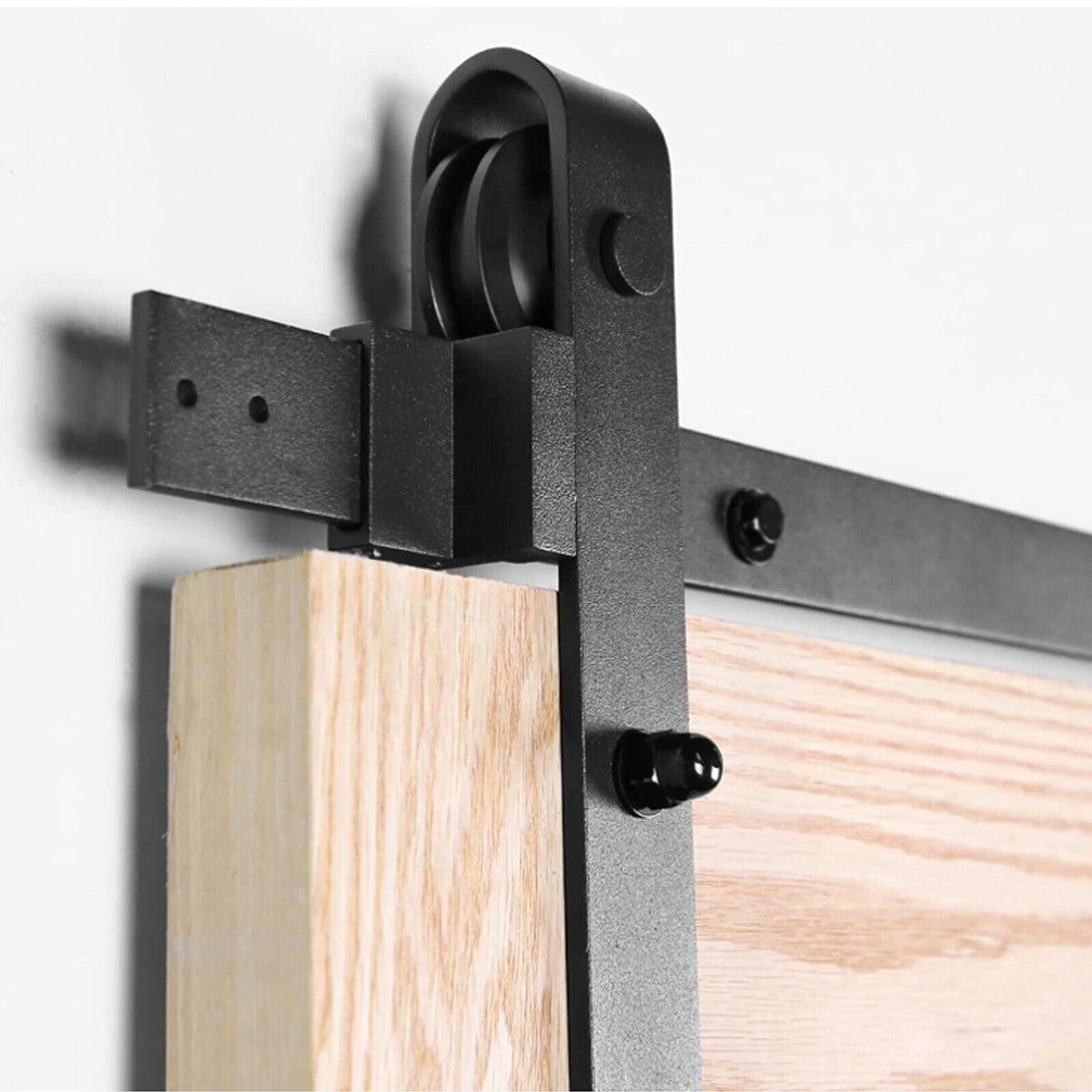 Heavy Duty Sliding Barn Door Hardware Kit 2M Rust Resistant