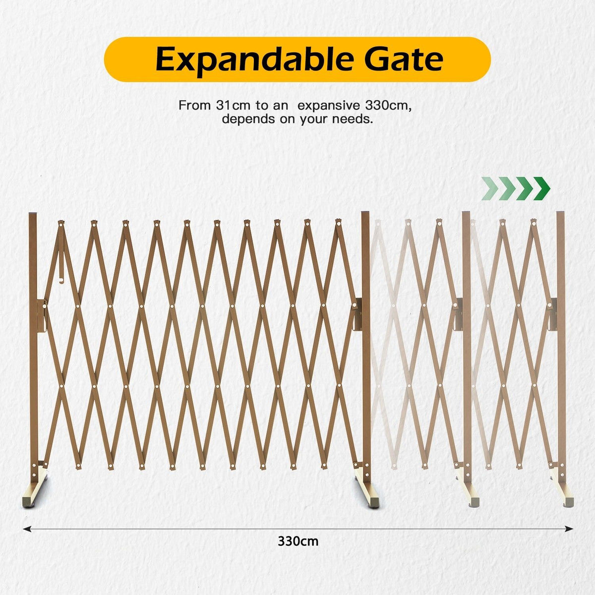 Expandable Rectangular Aluminium Garden Fence Gate