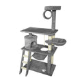 Cat Tree Tower Condo Scratching Post Bed Stand 1.4M - Grey