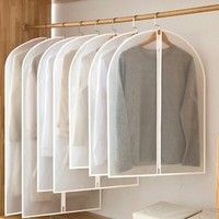 10x Transparent Garment Bags 60x100cm Dustproof Suit Coat Covers Storage
