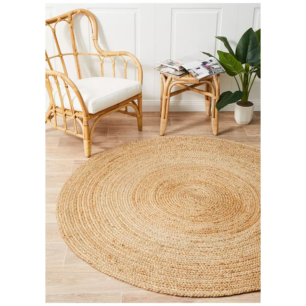 Indoor Atrium Polo Rug 150 x 150cm Natural