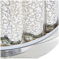 Table Lamp with Mercury Glass Base and Linen Shade - Silver