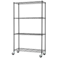4 Tier Shelving Rack 113.4kg Capacity Per Shelf - Black