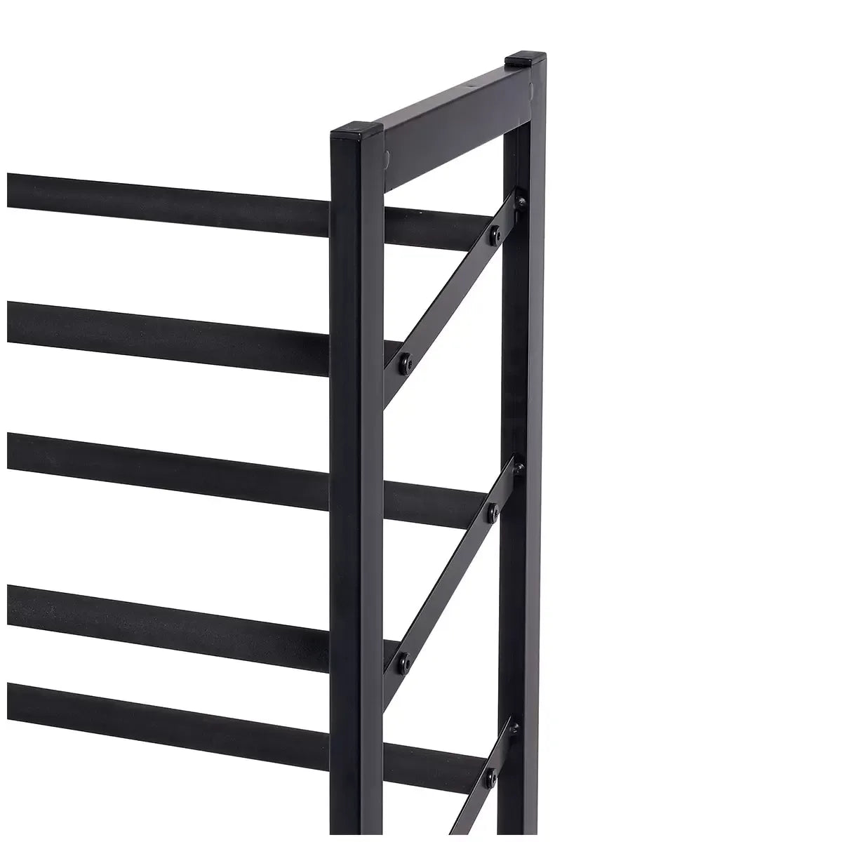8-Tier Stackable Shoe Rack Set of 2, Vertical Tower, Black Matte - Grey