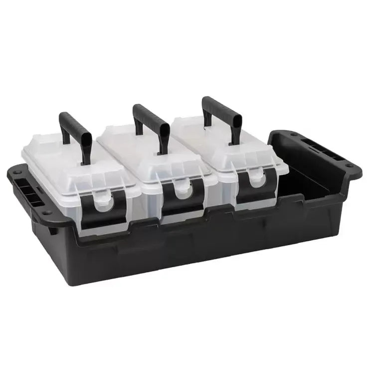 Multipurpose Stackable Storage Container 4 Pack with Waterproof Gasket - Grey