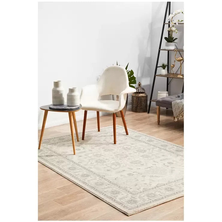 Indoor Rug 330 x 240cm Soft Non-Shedding Power-Loomed Polypropylene - White