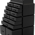 Makeup Cosmetic Organizer Storage with 12 Drawers and Display Boxes - Black