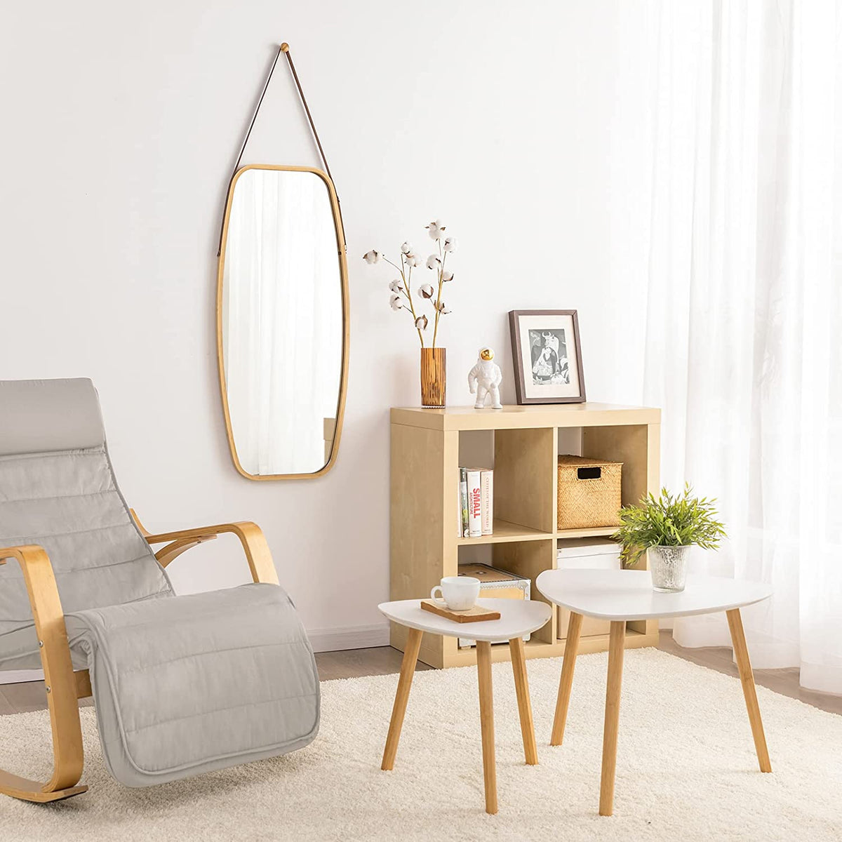 Set of 2 Nesting Side Tables - White