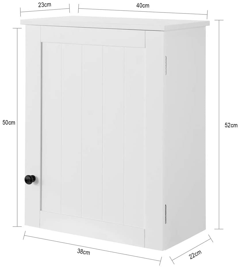 Wall Cabinet with Door 40x52cm - White