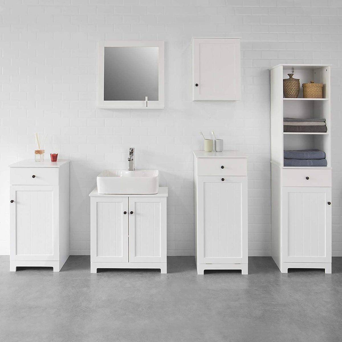 Wall Cabinet with Door 40x52cm - White