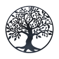Tree of Life Metal Wall Art Sculpture 60cm - Black