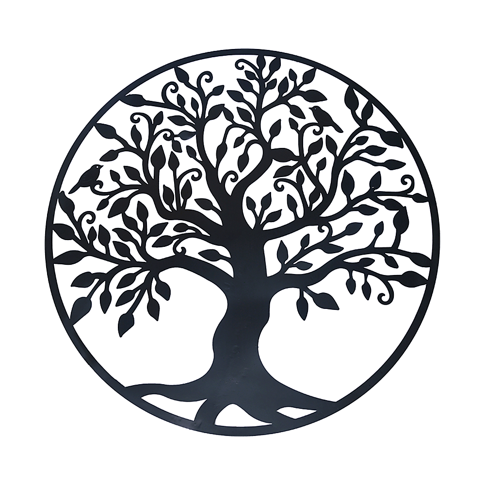 Tree of Life Metal Wall Art Sculpture 60cm - Black