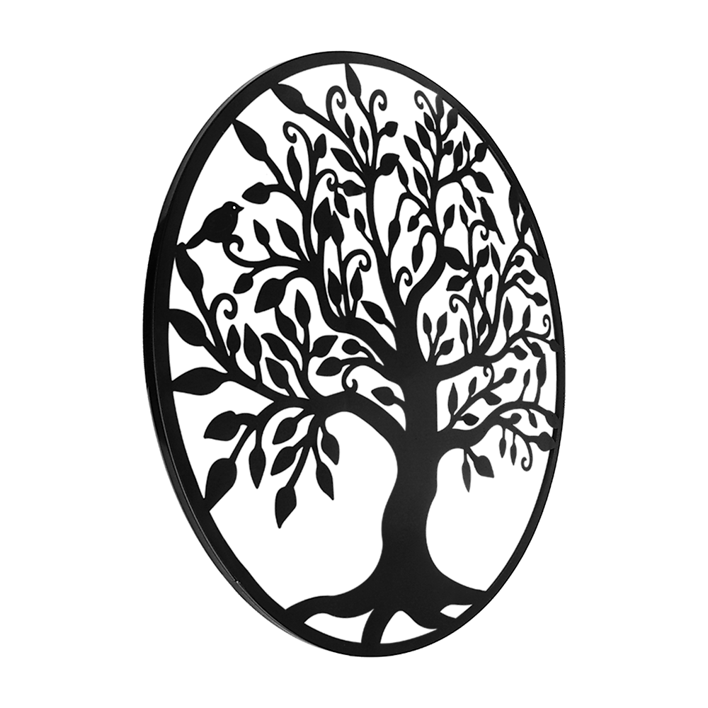 Tree of Life Metal Wall Art Sculpture 60cm - Black