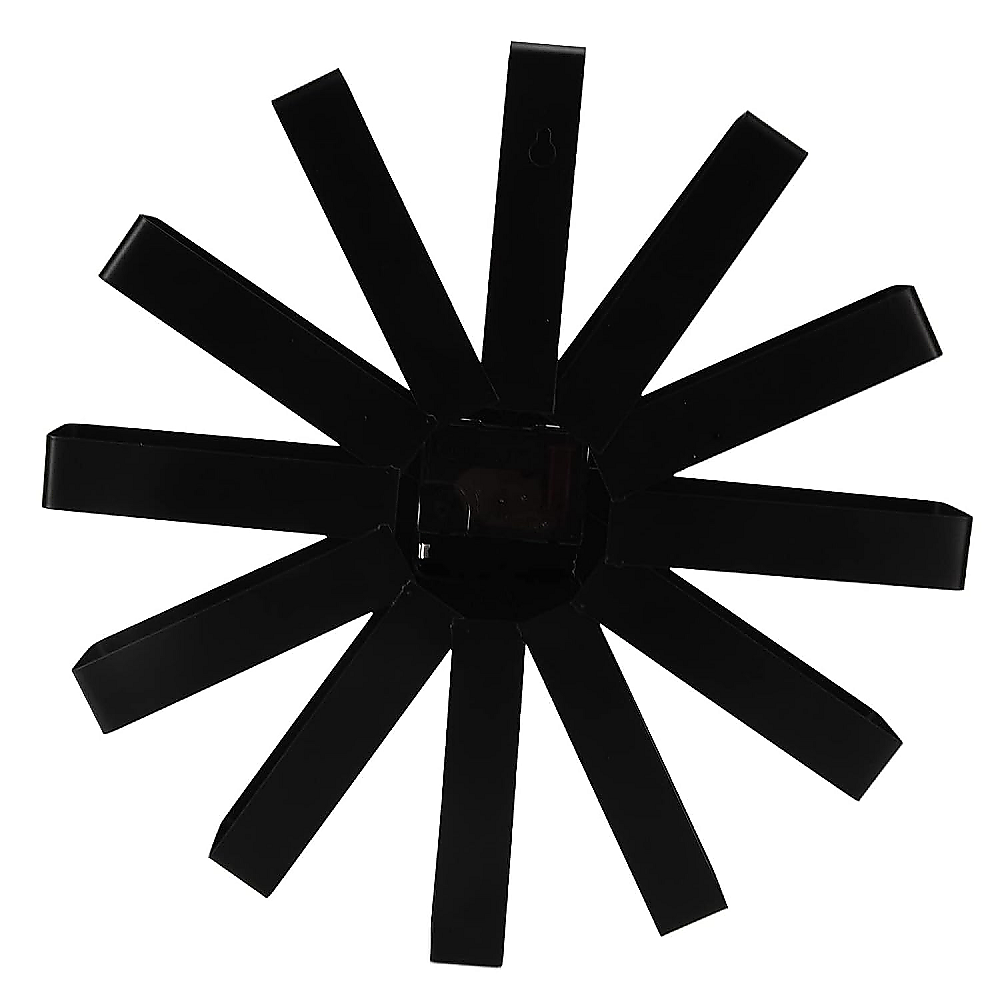 Modern Ribbon Wall Clock 30cm Stainless Steel - Silver