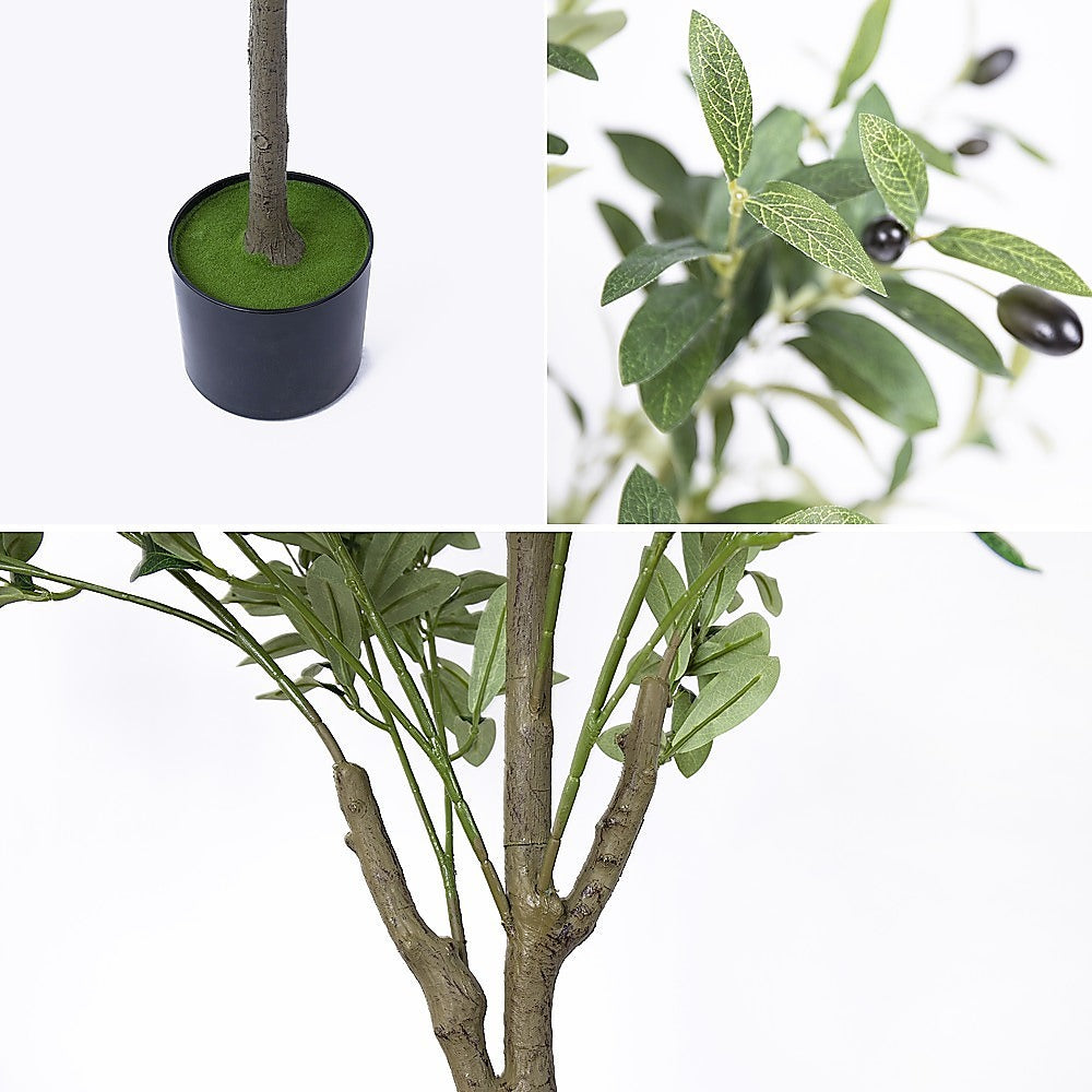 150cm Artificial Olive Tree Realistic Faux Indoor Plant for Home & Office - Green