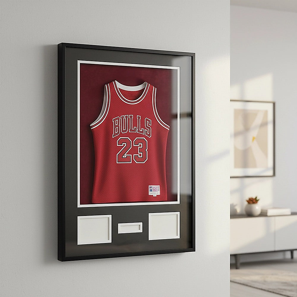 Photo Souvenir Display Frame Wall Decor Showcase - Black
