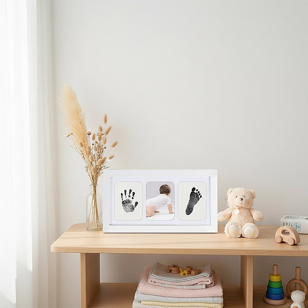 Baby Hand & Footprint Keepsake DIY Photo Frame Kit - White