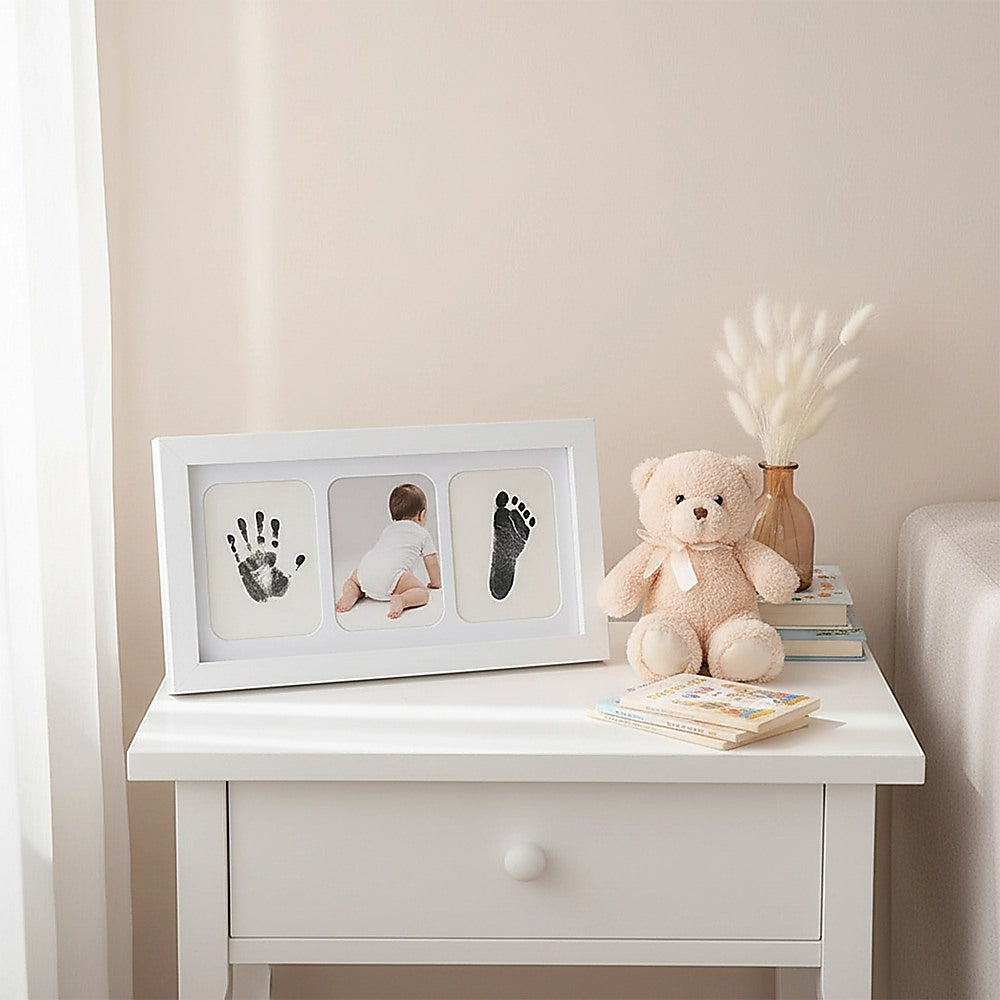 Baby Hand & Footprint Keepsake DIY Photo Frame Kit - White