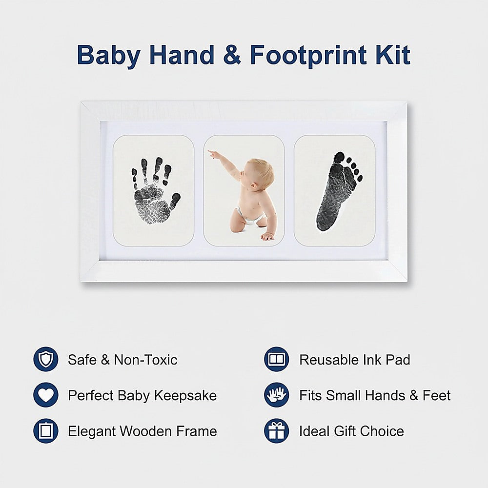 Baby Hand & Footprint Keepsake DIY Photo Frame Kit - White