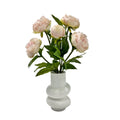 Artificial Peony in Ceramic Pot 49cm - Multi Colour