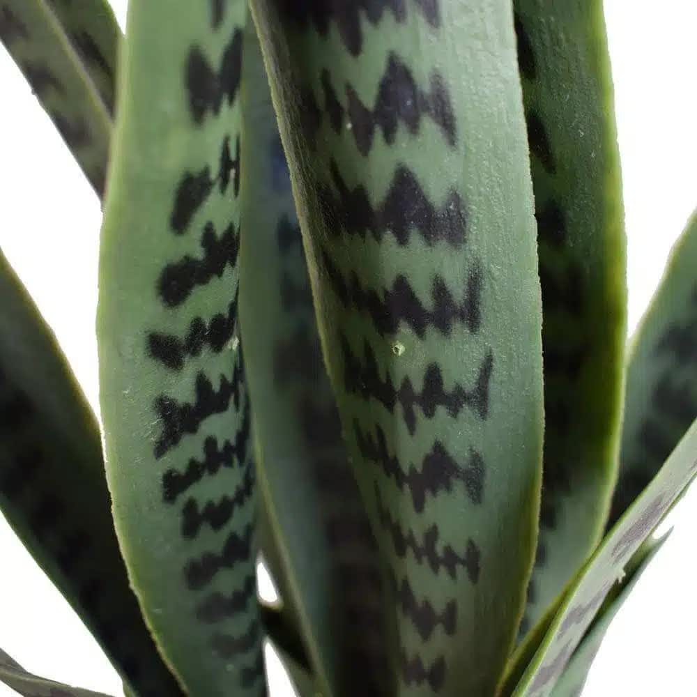 Artificial Snake Plant Sansevieria 60cm UV Resistant - Mixed Green with Black Markings