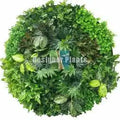 150cm Artificial Plant Wall Disk with Mixed Ivy and Philodendron - Onyx Black