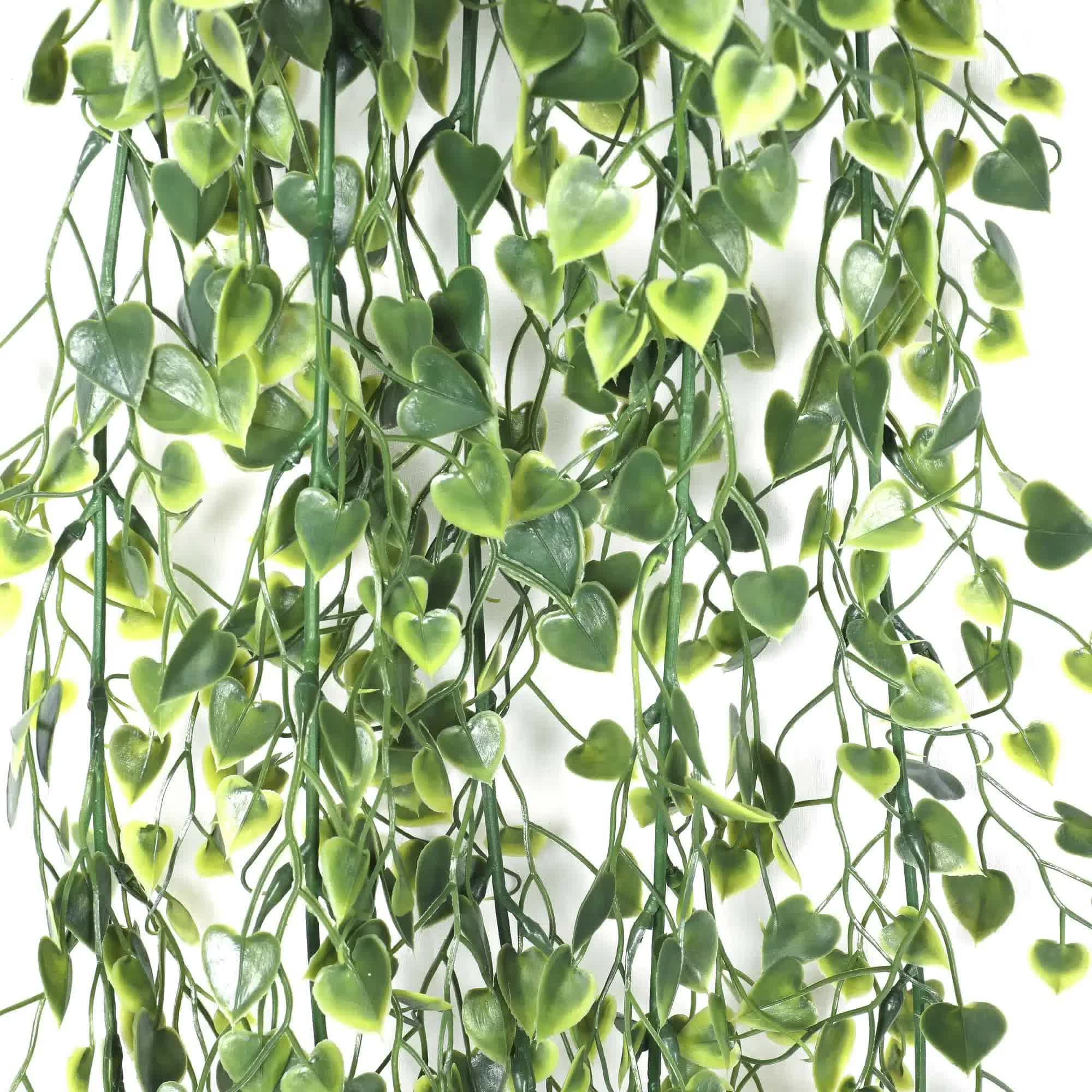 Artificial Hanging Heart Leaf Plant 90cm UV Resistant - Lush Green
