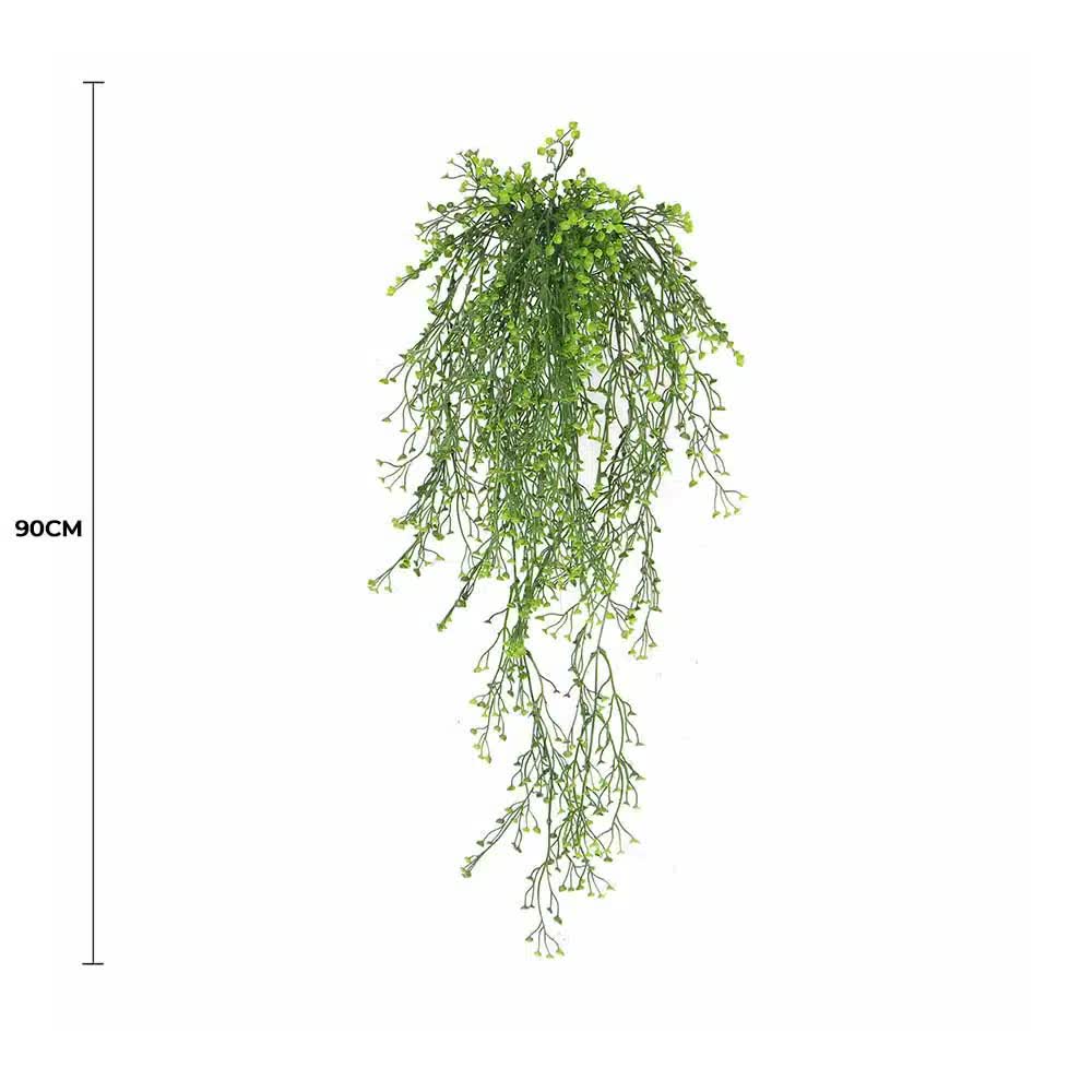 Artificial Hanging Plant 90cm UV Resistant - Natural Green