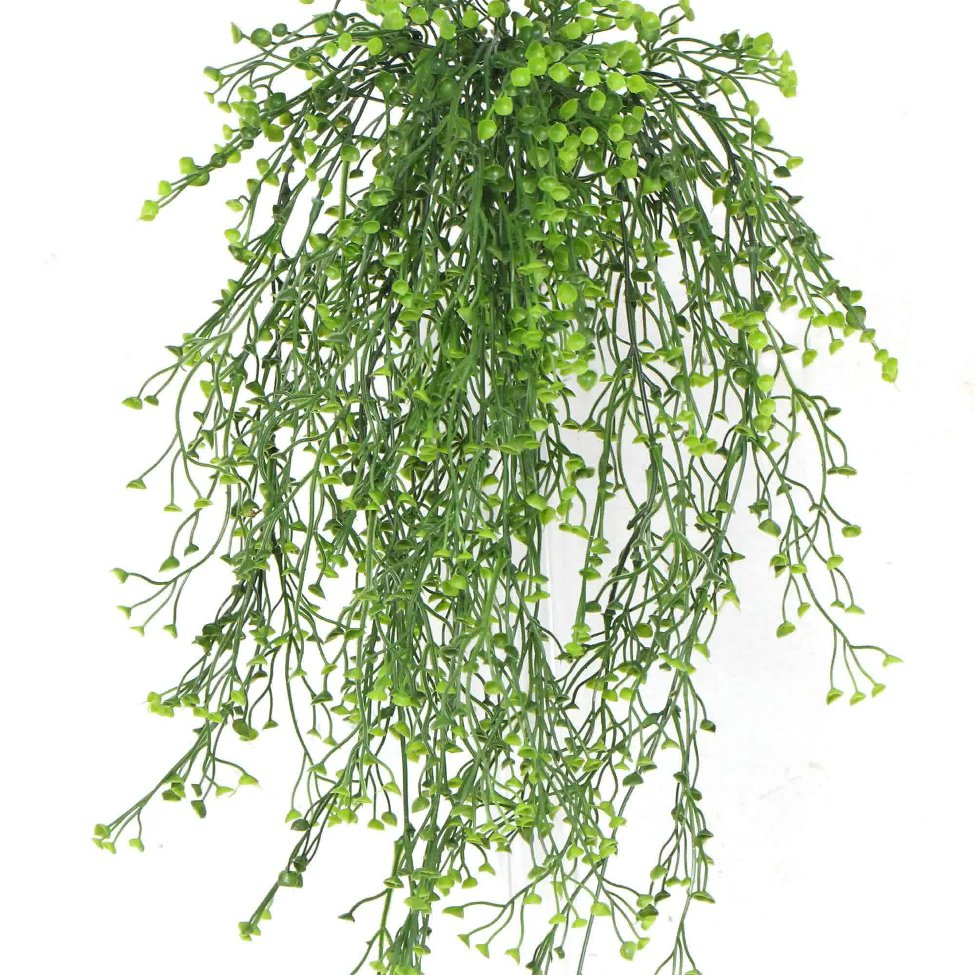 Artificial Hanging Plant 90cm UV Resistant - Natural Green